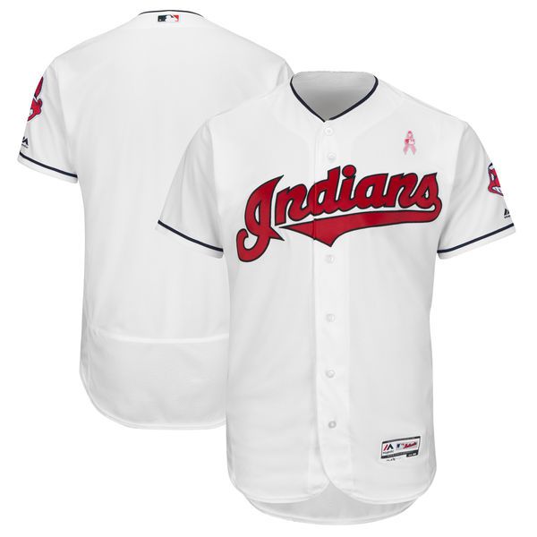 Men Cleveland Indians Blank White Mothers Edition MLB Jerseys->detroit tigers->MLB Jersey